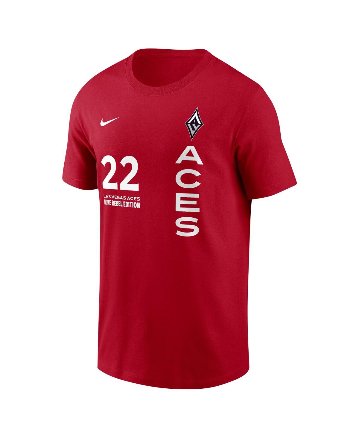 Nike Men's And Women's A'ja Wilson Red Las Vegas Aces Rebel Edition Name Number T-shirt In Red
