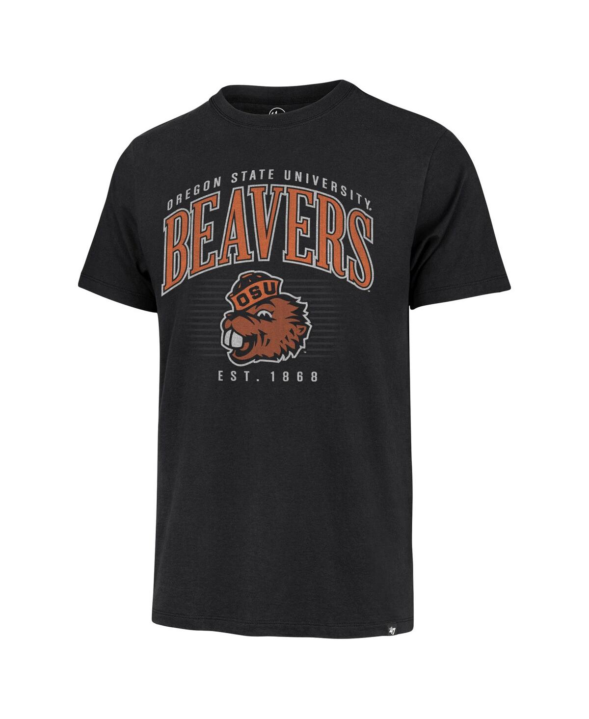 '47 Brand Men'sOregon State Beavers Double Header Franklin T-Shirt - Black