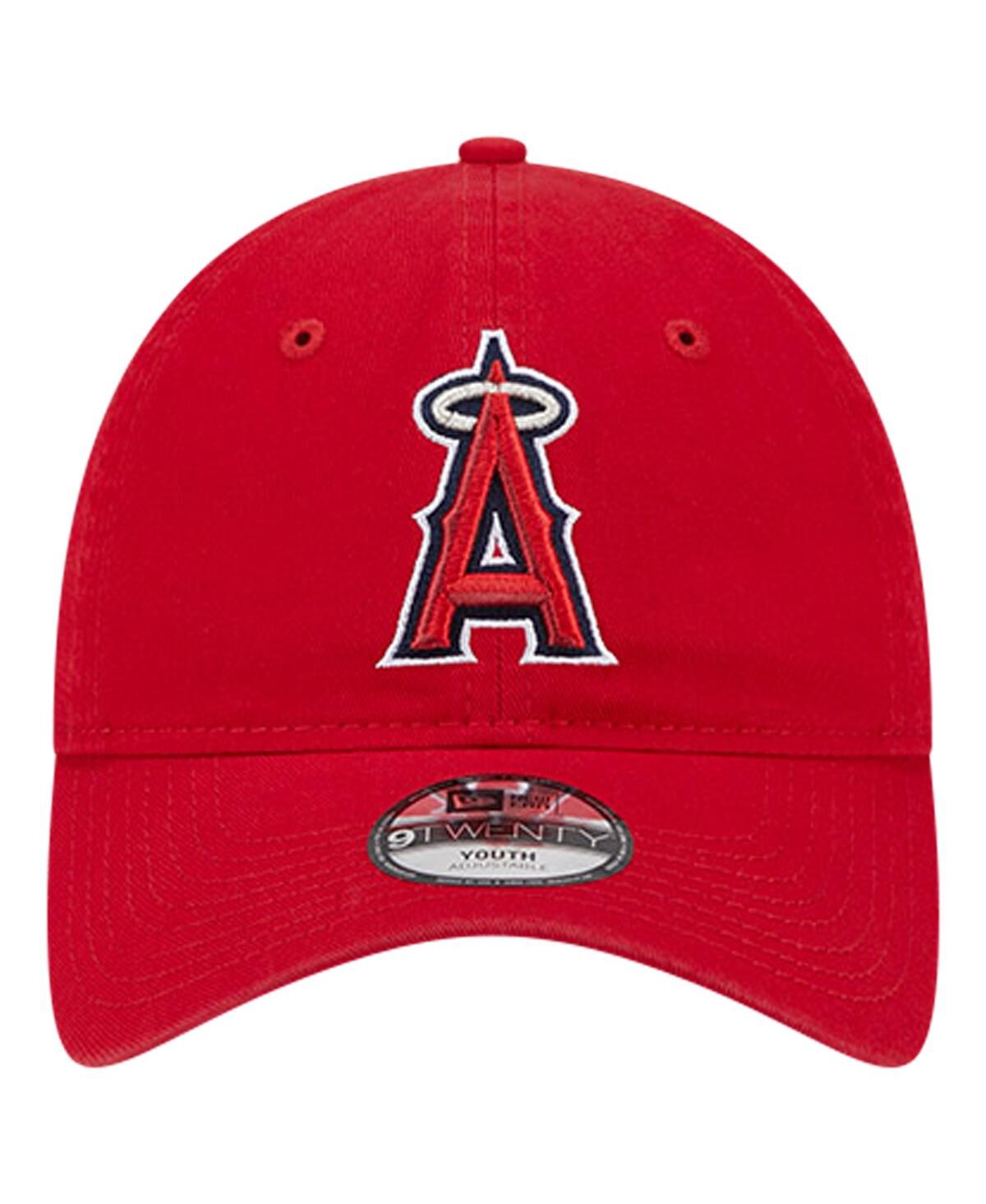 New Era Big Boys And Girls Red Los Angeles Angels Team Color 9twenty Adjustable Hat In Red
