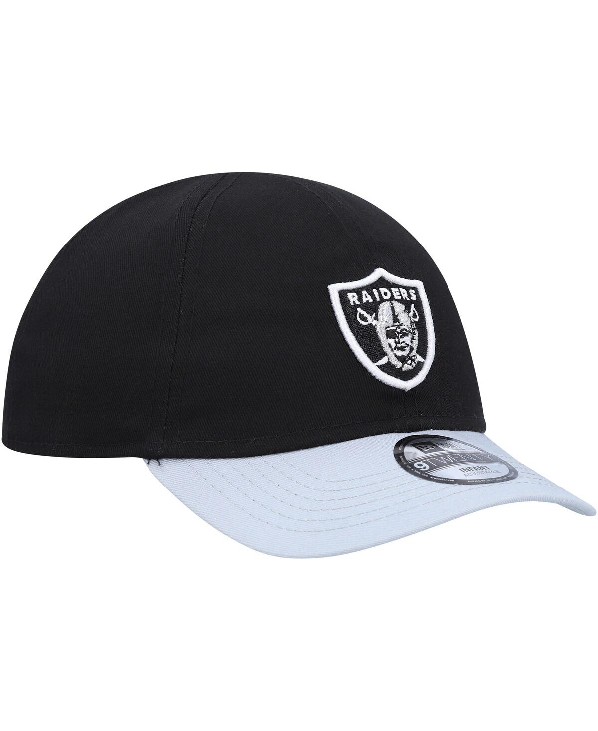 New Era Baby Boys And Girls Black/silver Las Vegas Raiders My 1st 9twenty Adjustable Hat In Black,silver