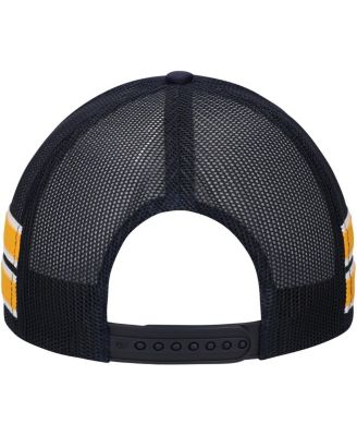 Men's Navy West Virginia Mountaineers Sideband Trucker Adjustable Hat
