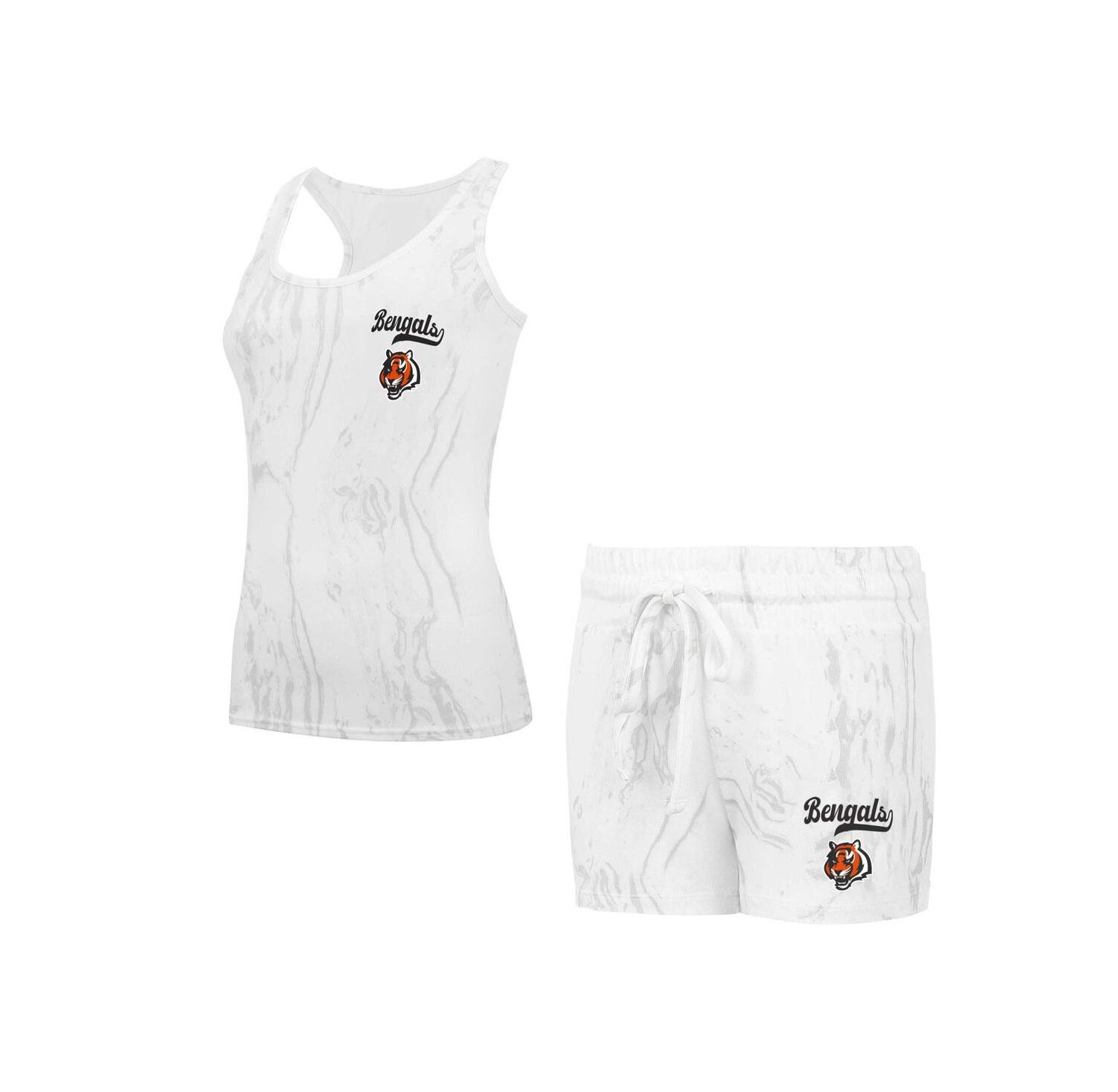 Women's Cincinnati Bengals Quartz Hacci Knit Tank Top Shorts Sleep Set