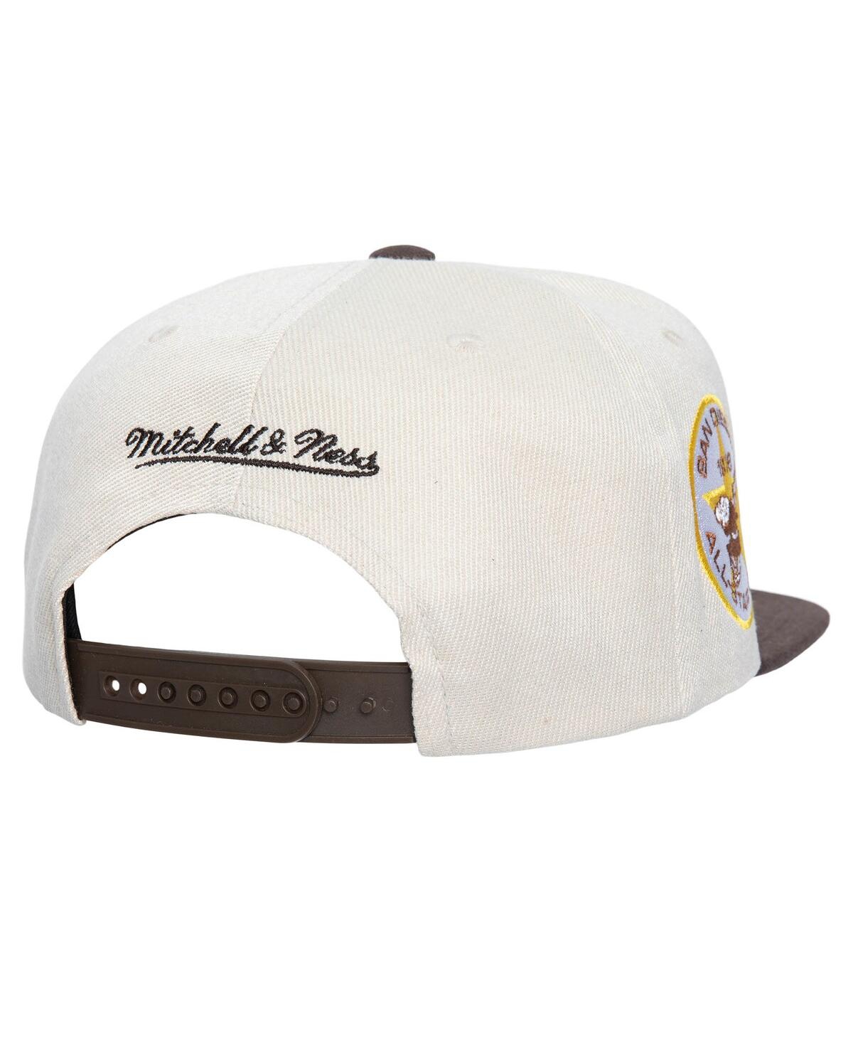 Mitchell & Ness Men's Cream San Diego Padres Cooperstown Collection Speed Zone Snapback Hat In Cream