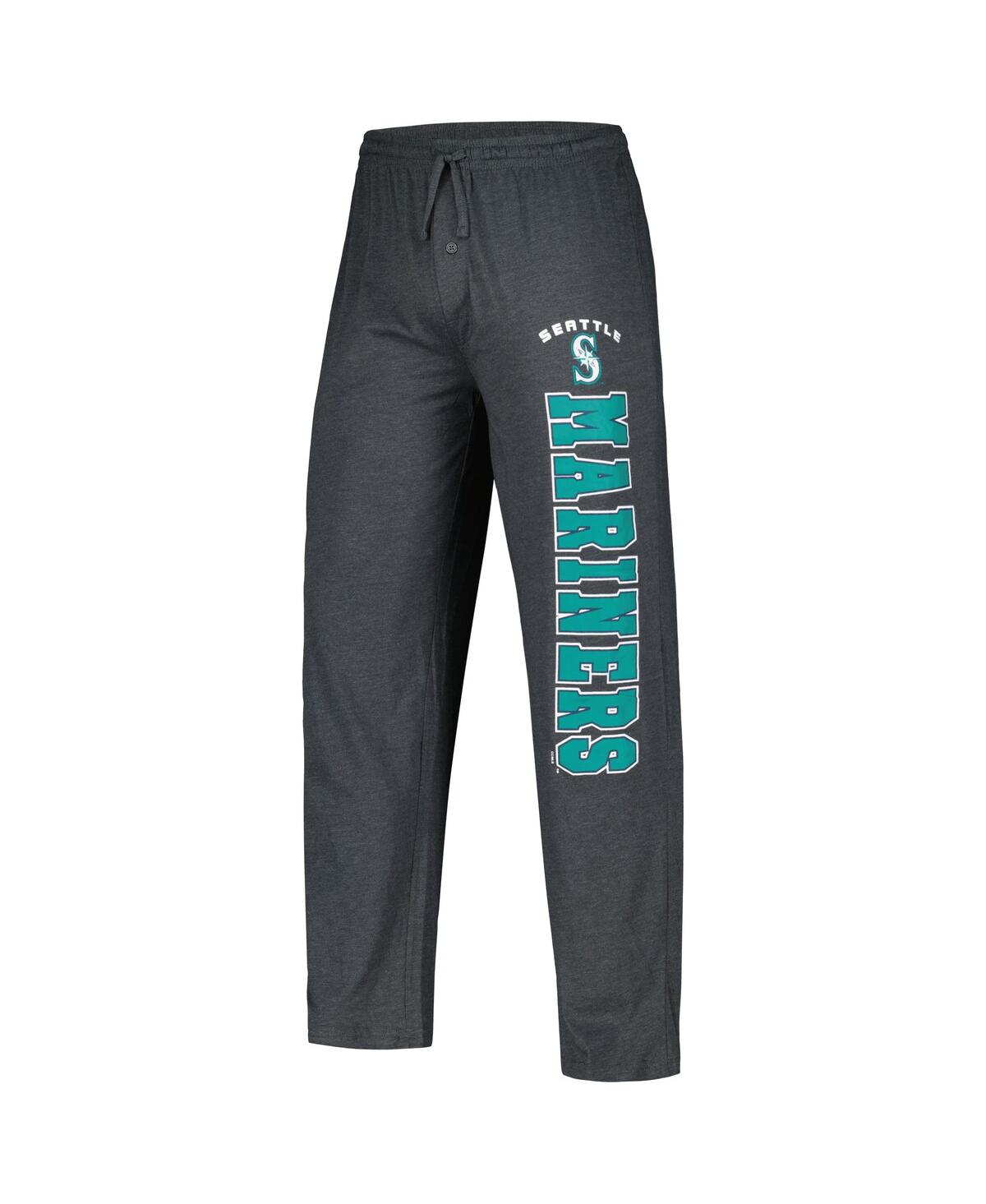 Concepts Sport Men's Charcoal/navy Seattle Mariners Meter T-shirt Pants Sleep Set In Charcoal,navy