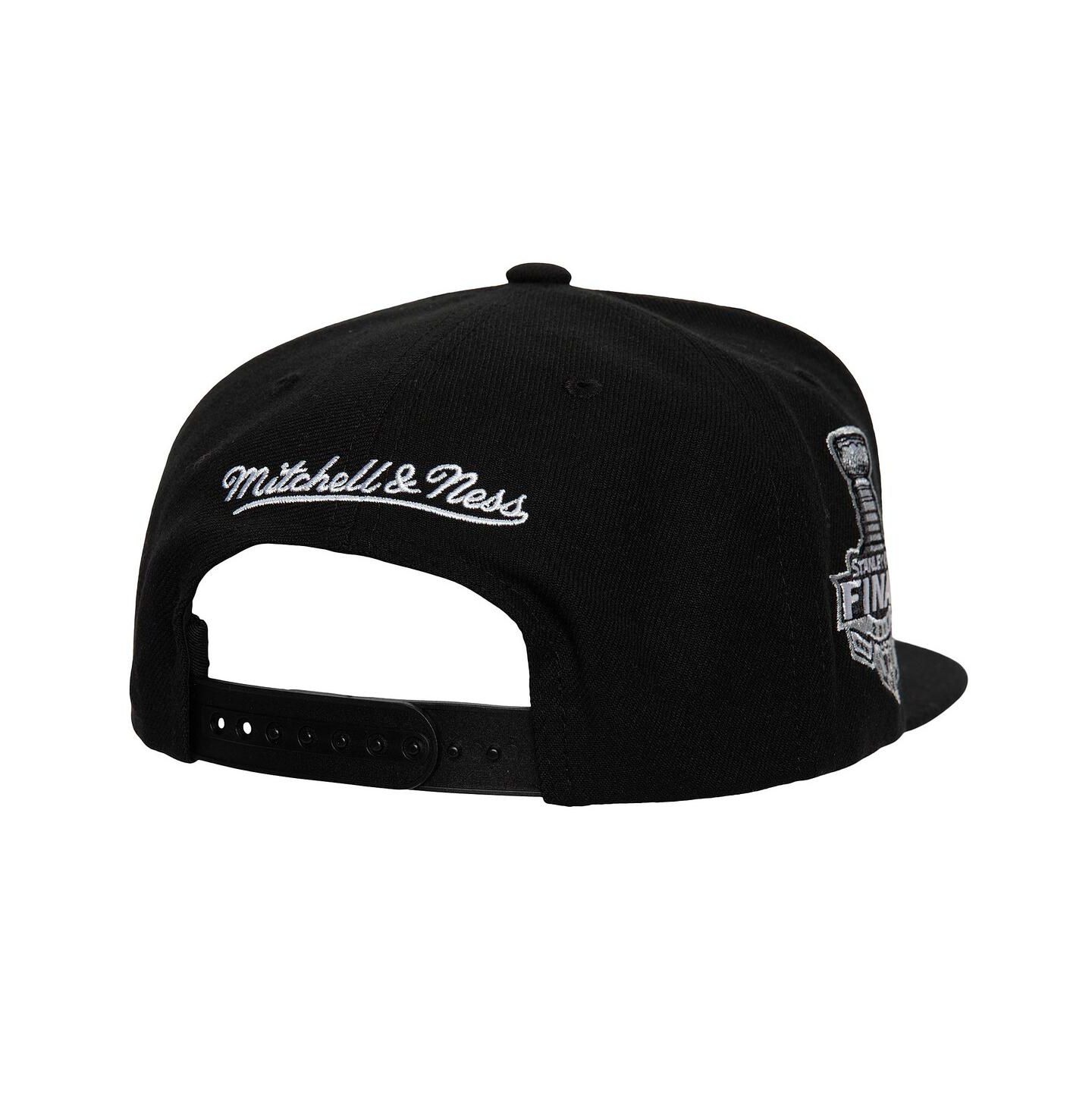 Мужские головные уборы Mitchell & Ness Black Pittsburgh Penguins Core Top Spot Snapback Hat — фото 3