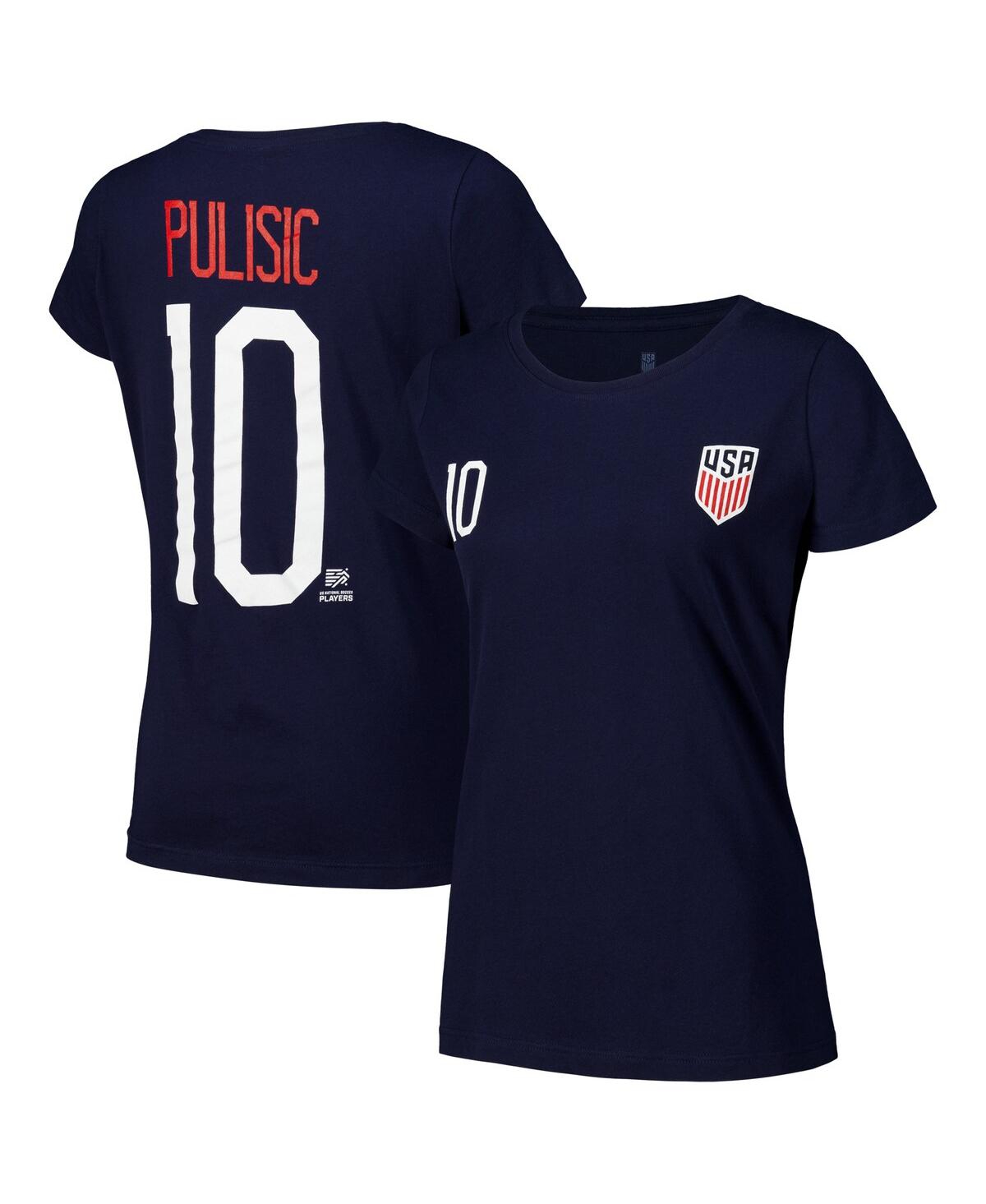 Women's Christian Pulisic Navy Usmnt Name Number T-Shirt - Navy
