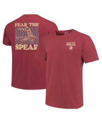 Women's Garnet Florida State Seminoles Comfort Colors Checkered Mascot T-Shirt