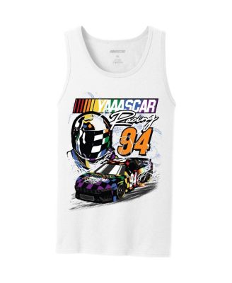 Men's White NASCAR YAAASCAR Pride Tank Top