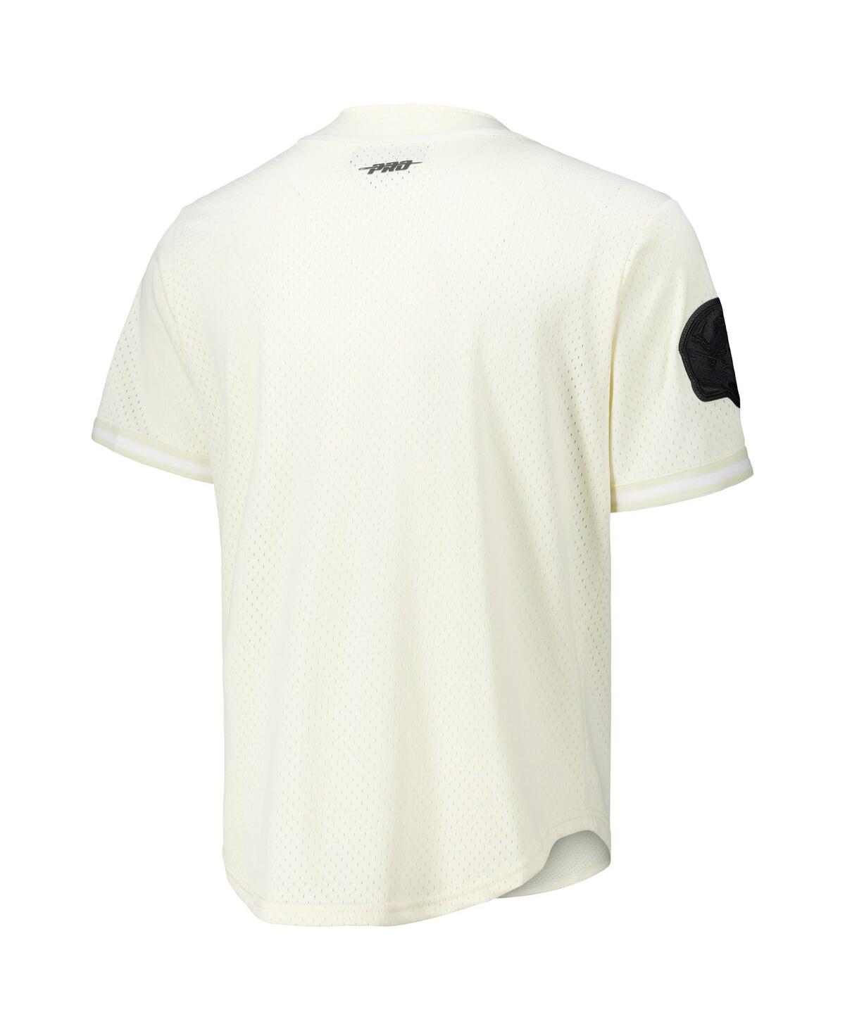 Pro Standard Men's Aidan Hutchinson Cream Detroit Lions Name Number Triple Tonal Button-up Baseball Jersey In Cream