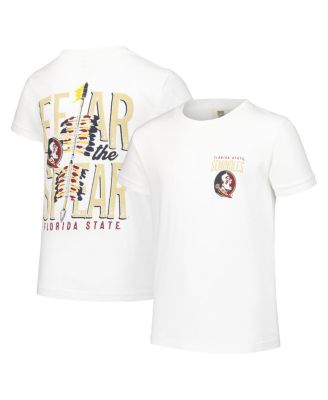 Big Boys and Girls White Florida State Seminoles Hyperlocal Comfort Colors T-Shirt