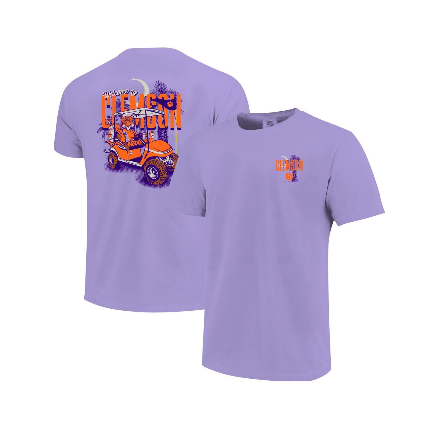 Big Boys and Girls Purple Clemson Tigers Hyperlocal Comfort Colors T-Shirt