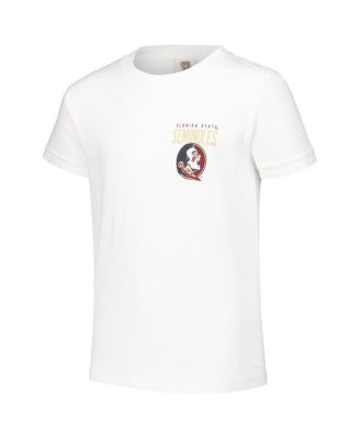 Big Boys and Girls White Florida State Seminoles Hyperlocal Comfort Colors T-Shirt