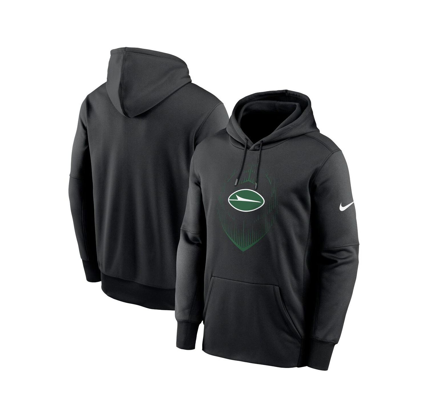 Men's Black New York Jets Icon Performance Pullover Hoodie