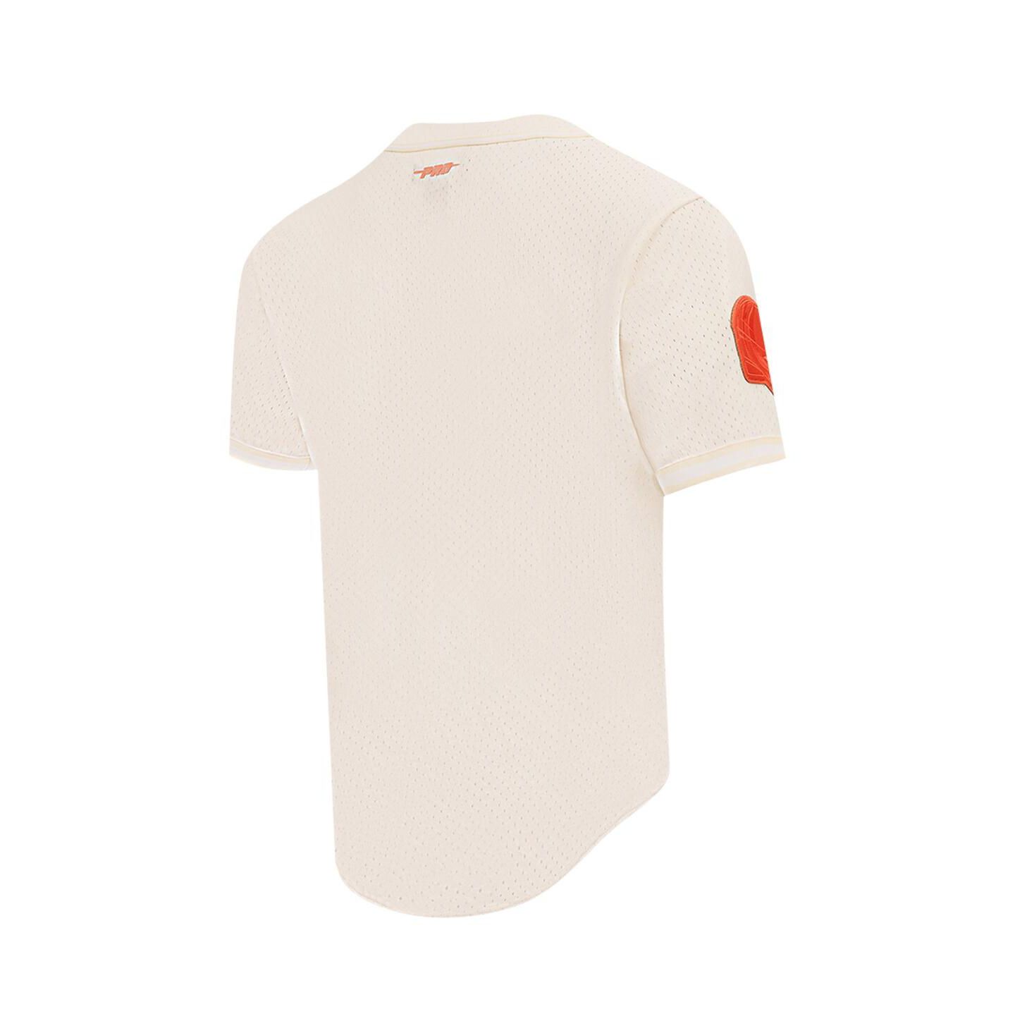 Мужской топ Pro Standard Joe Burrow Cream Cincinnati Bengals Name & Number Triple Tonal Button-Up Baseball Jersey — фото 4