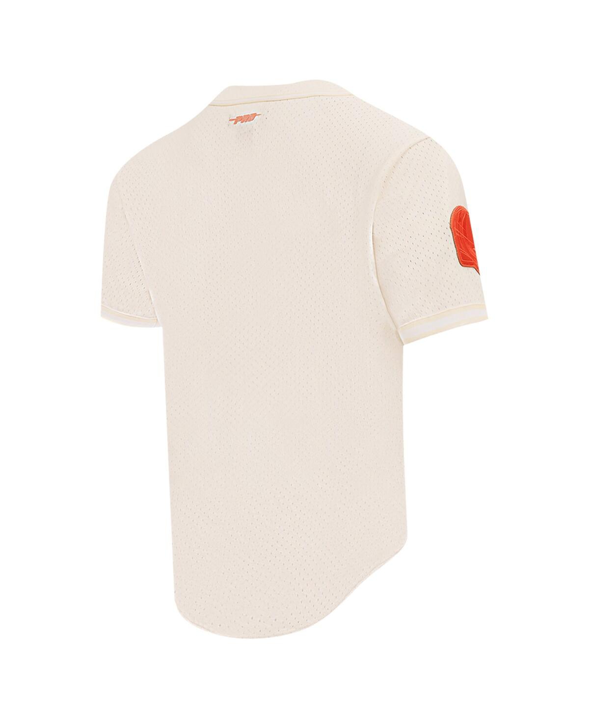 Pro Standard Men's Joe BurrowCincinnati Bengals Name Number Triple Tonal Button-Up Baseball Jersey - Cream