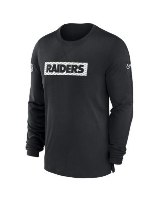Men's Black Las Vegas Raiders Sideline Player Performance Long Sleeve T-Shirt