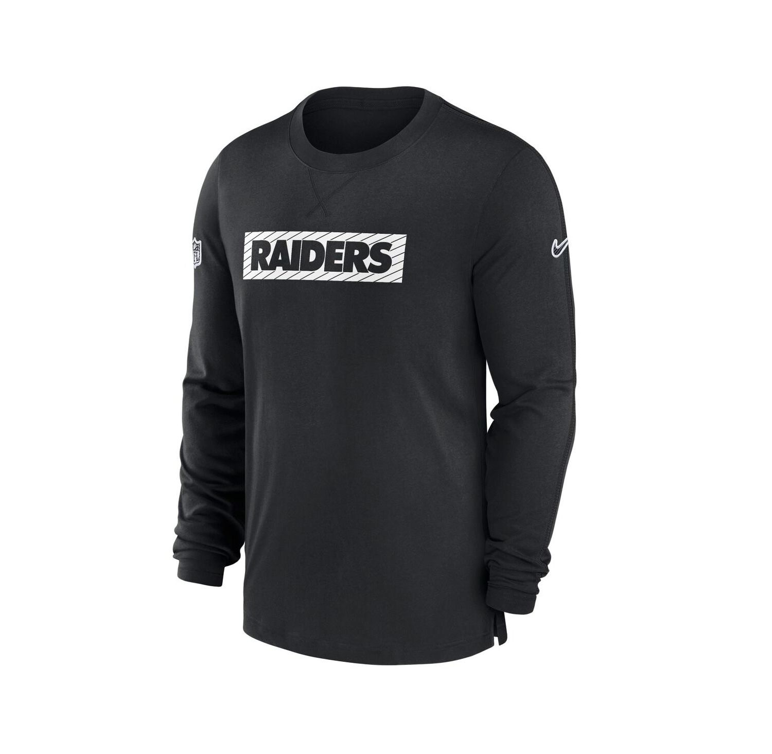 Men's Black Las Vegas Raiders Sideline Player Performance Long Sleeve T-Shirt