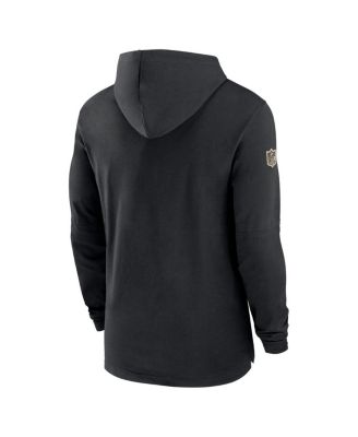 Men's Black New Orleans Saints Sideline Hoodie Performance Long Sleeve T-Shirt