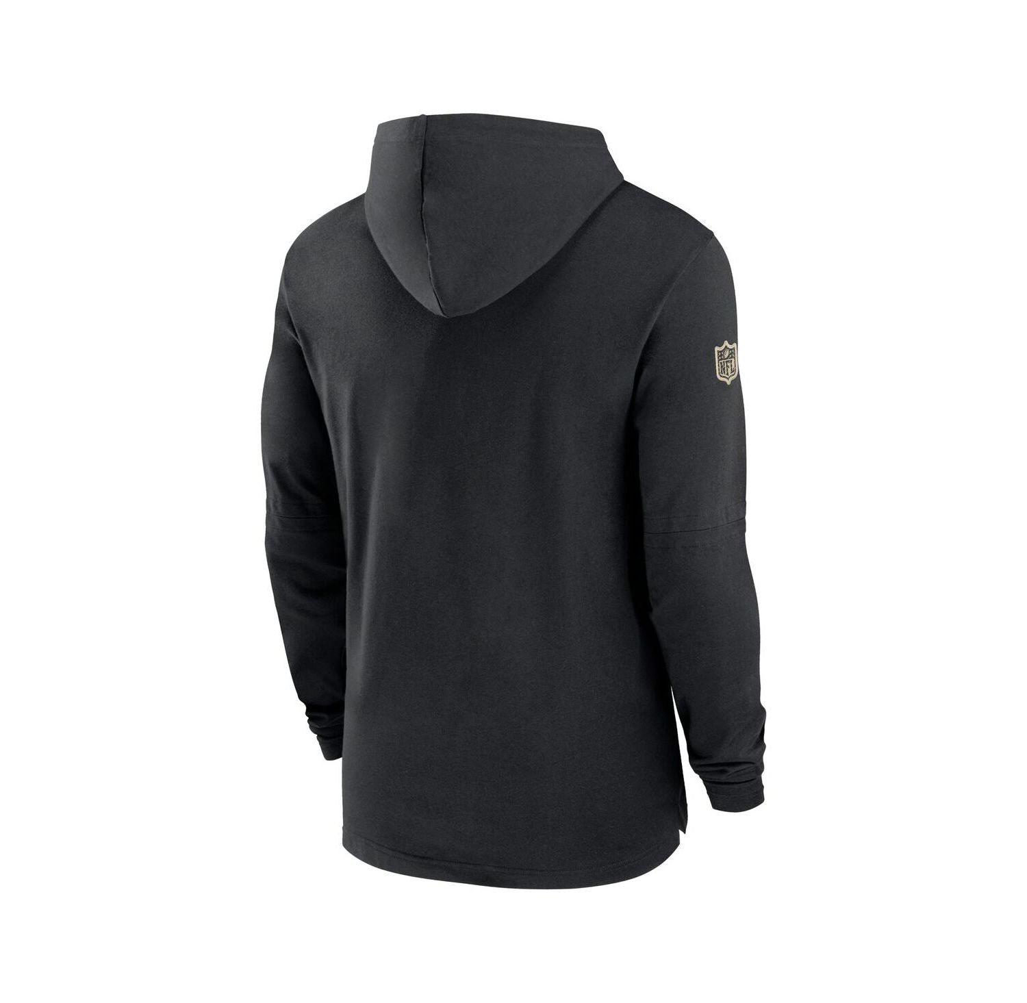 Men's Black New Orleans Saints Sideline Hoodie Performance Long Sleeve T-Shirt