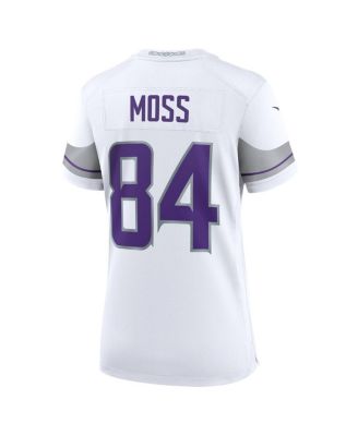 Women's Randy Moss White Minnesota Vikings Alternate Retired Player Game Jersey