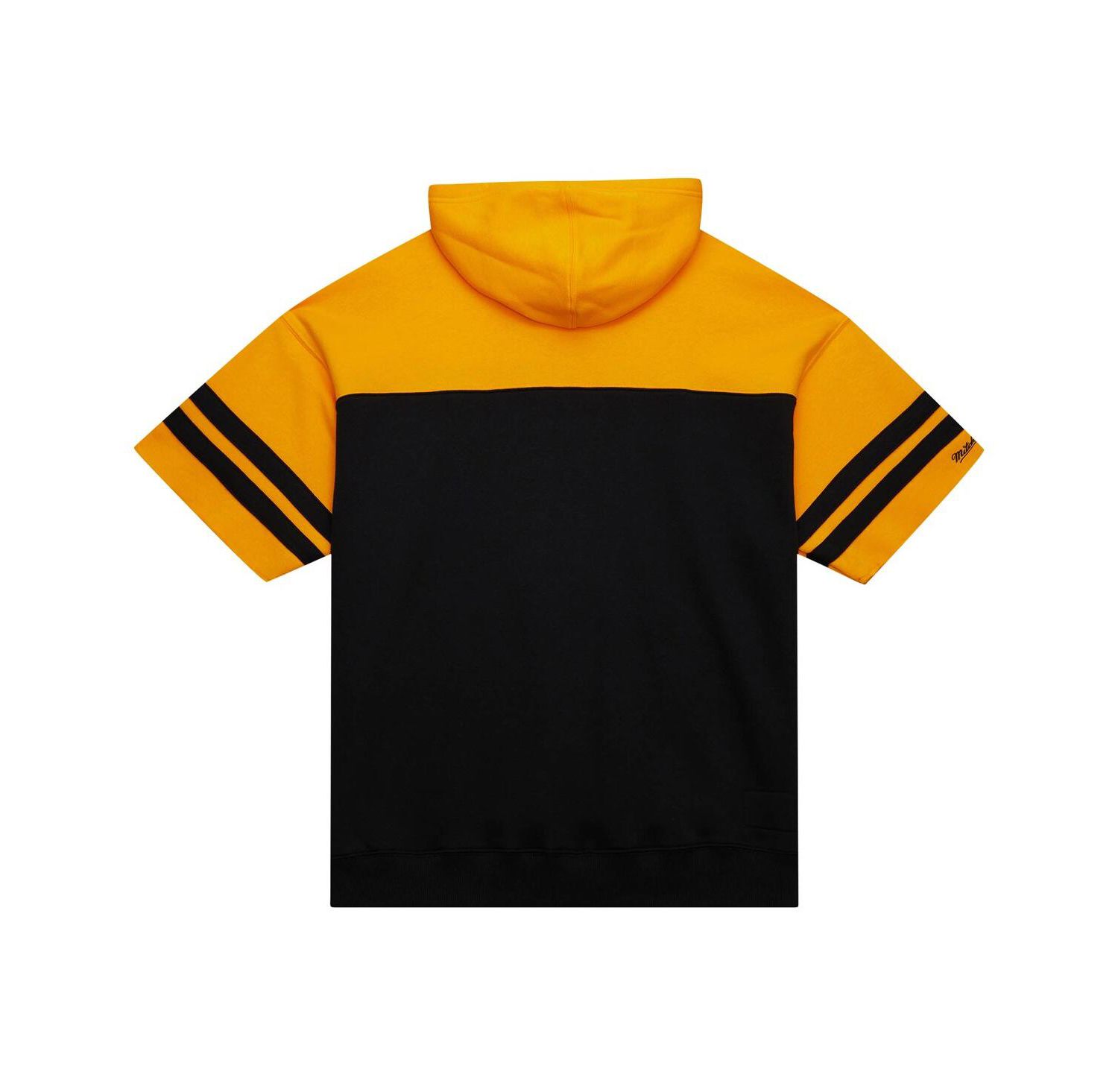 Men's Black Pittsburgh Steelers Off Field Vintage-like Logo Short Sleeve Pullover Hoodie