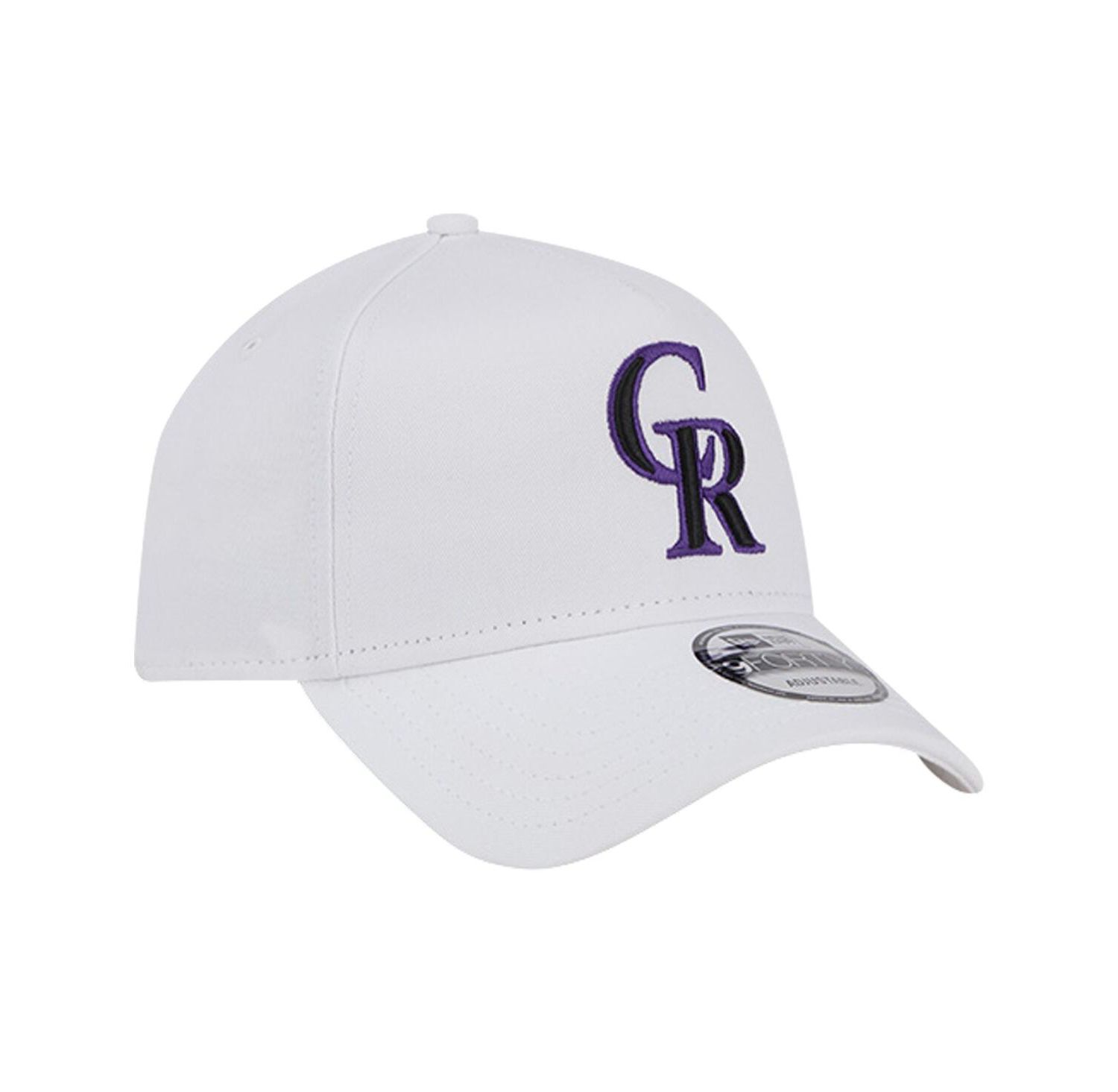 Men's White Colorado Rockies TC A-Frame 9FORTY Adjustable Hat
