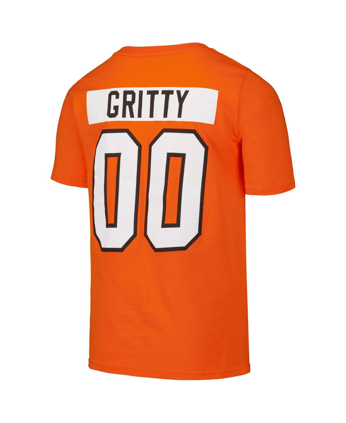 Mitchell & Ness Big Boys and GirlsPhiladelphia Flyers Gritty Peace Sign T-Shirt - Orange