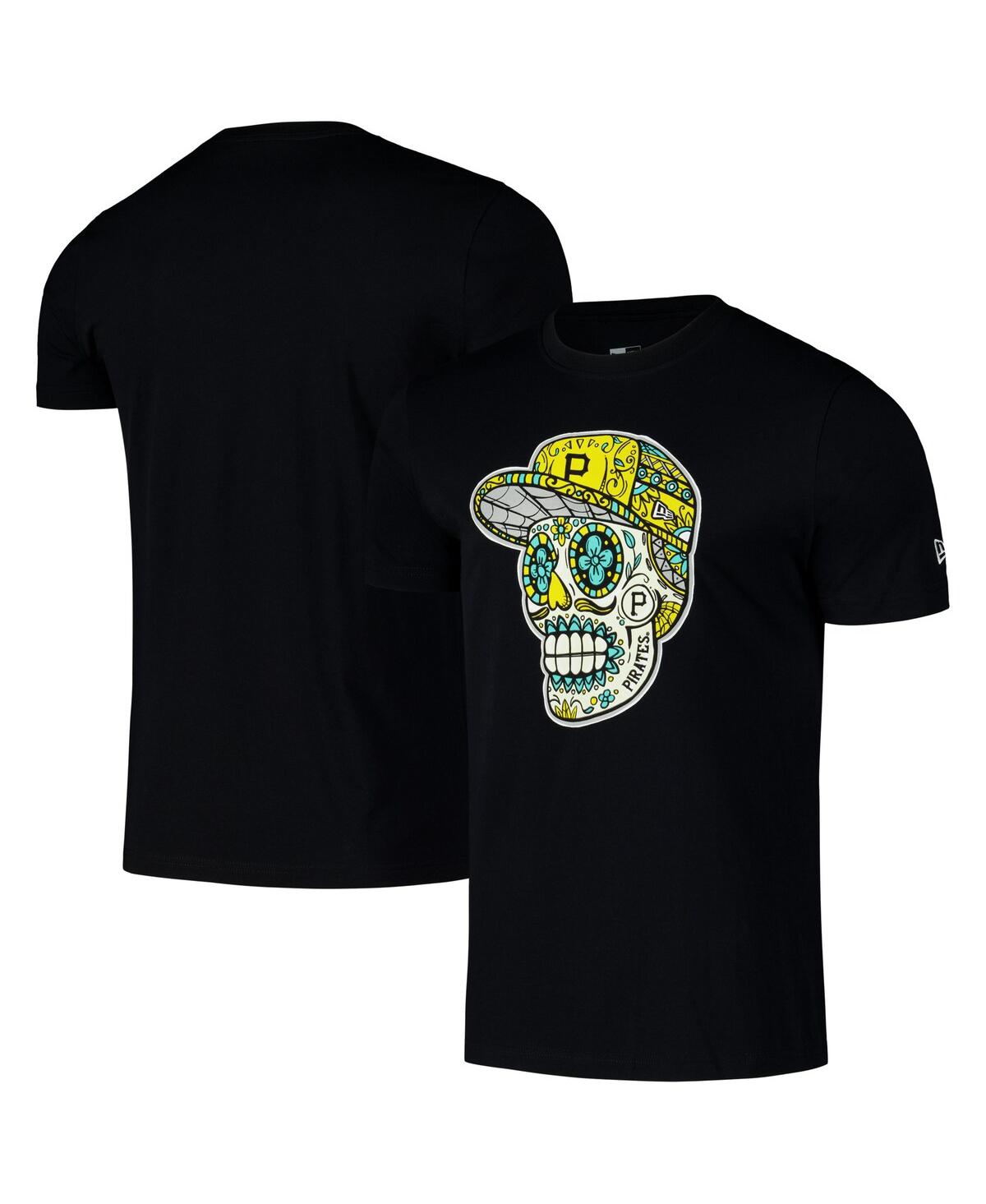 NEW ERA MEN'S BLACK PITTSBURGH PIRATES SUGAR SKULLS T-SHIRT 