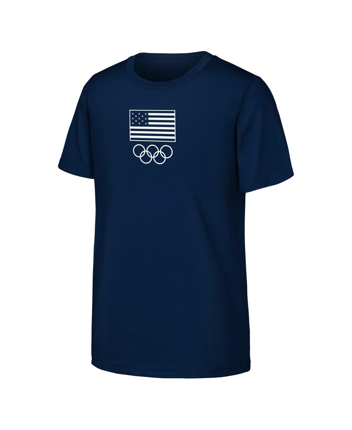 Outerstuff Big Boys and GirlsTeam Usa Minions Flag Rings T-Shirt - Navy