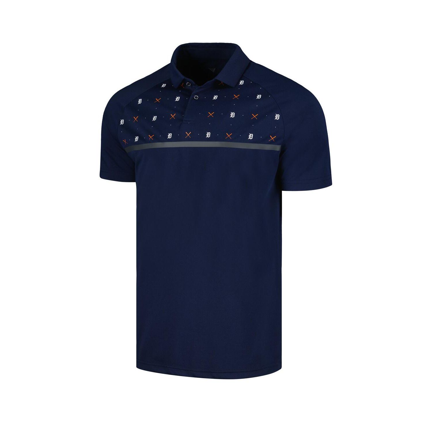 Men's Navy Detroit Tigers Sector Batter Up Raglan Polo