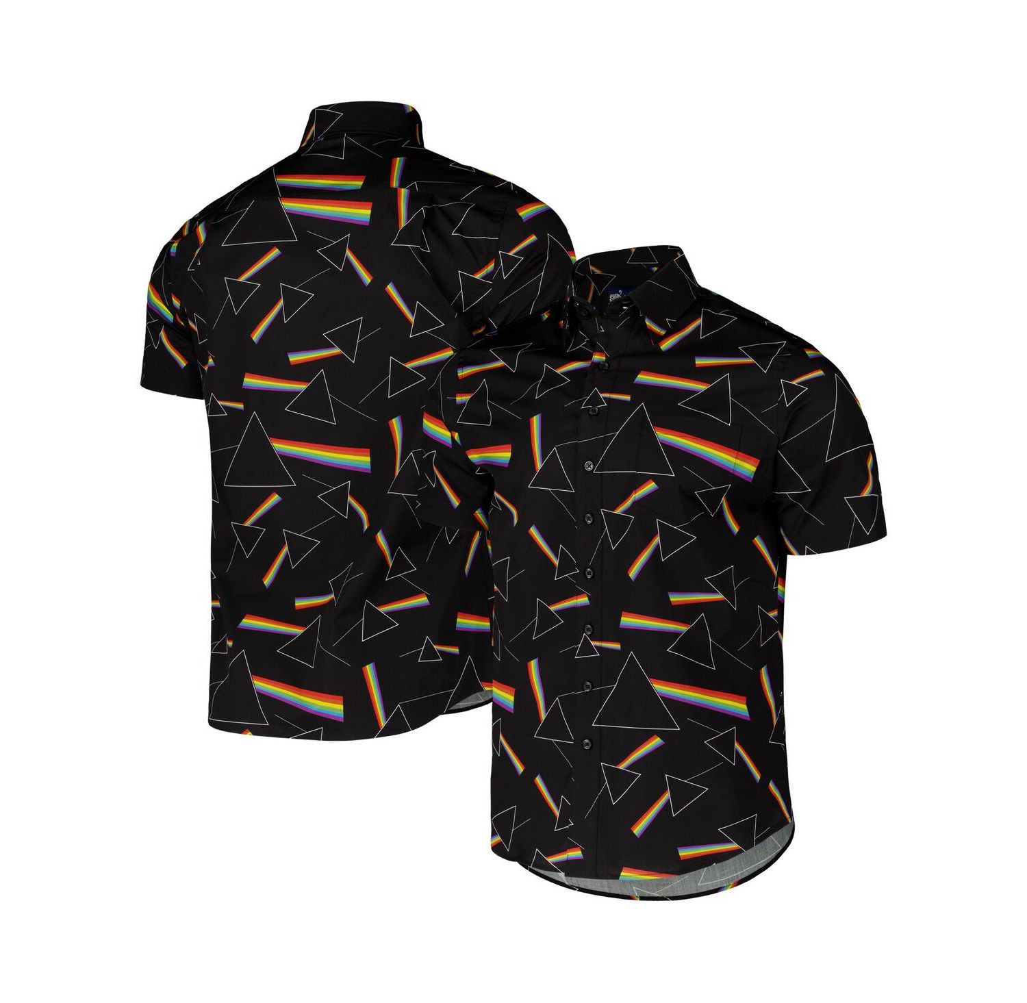 Men's Black Pink Floyd Dark Side of The Moon Button-Down Shirt
