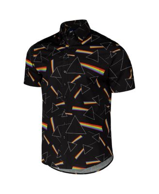 Men's Black Pink Floyd Dark Side of The Moon Button-Down Shirt