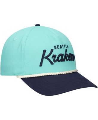 Men's Light Blue Seattle Kraken Roscoe Washed Twill Adjustable Hat
