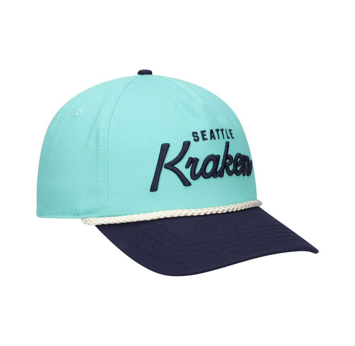 Men's Light Blue Seattle Kraken Roscoe Washed Twill Adjustable Hat