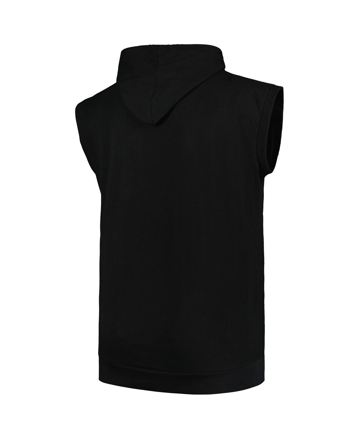 Fanatics Men'sCincinnati Bengals Big Tall Muscle Hoodie Sleeveless T-Shirt - Black