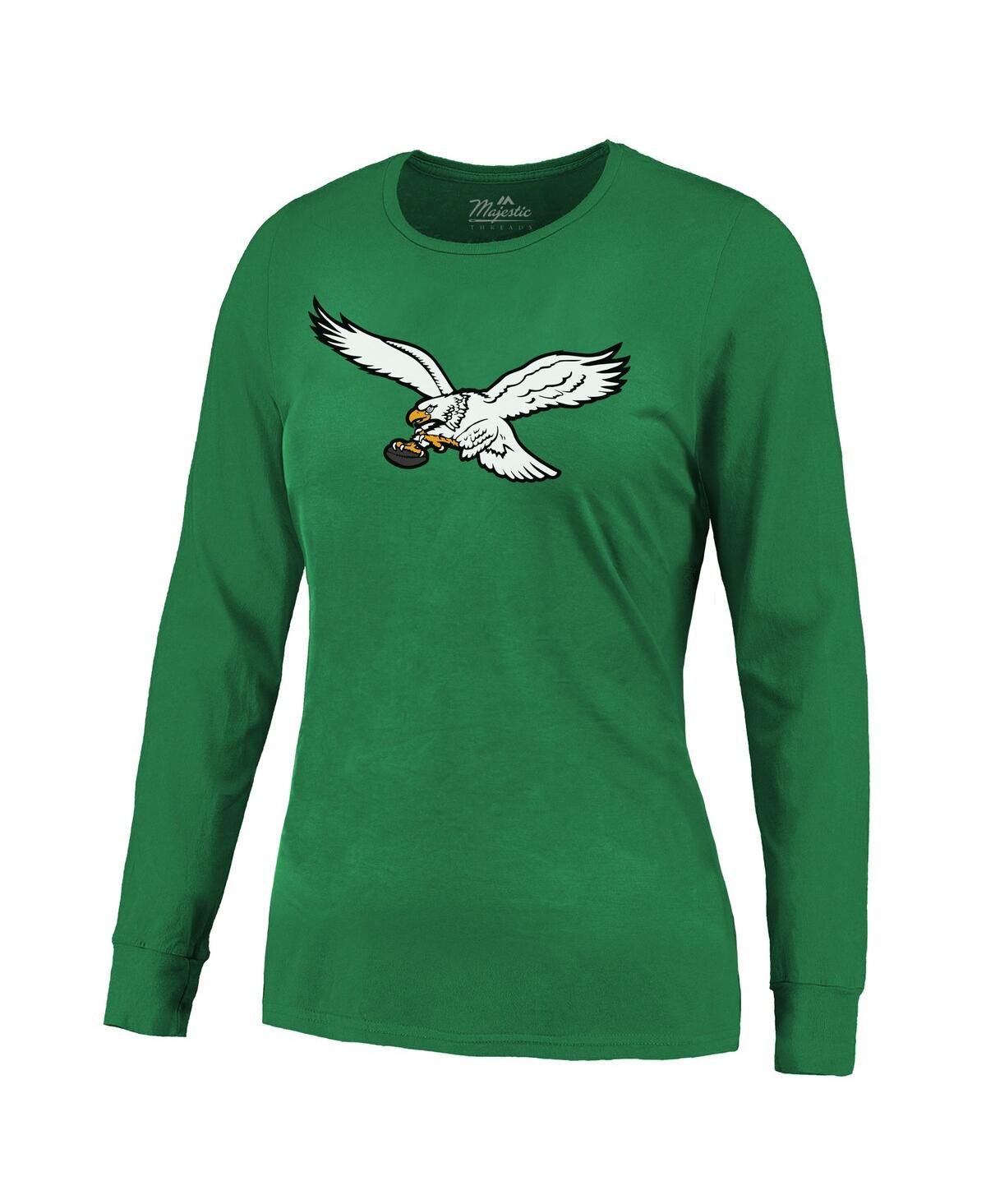Majestic Women's Saquon BarkleyPhiladelphia Eagles Name Number Long Sleeve T-Shirt - Kelly Green