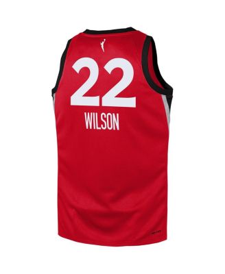 Big Boys and Girls A'ja Wilson Red Las Vegas Aces Rebel Edition Player Jersey