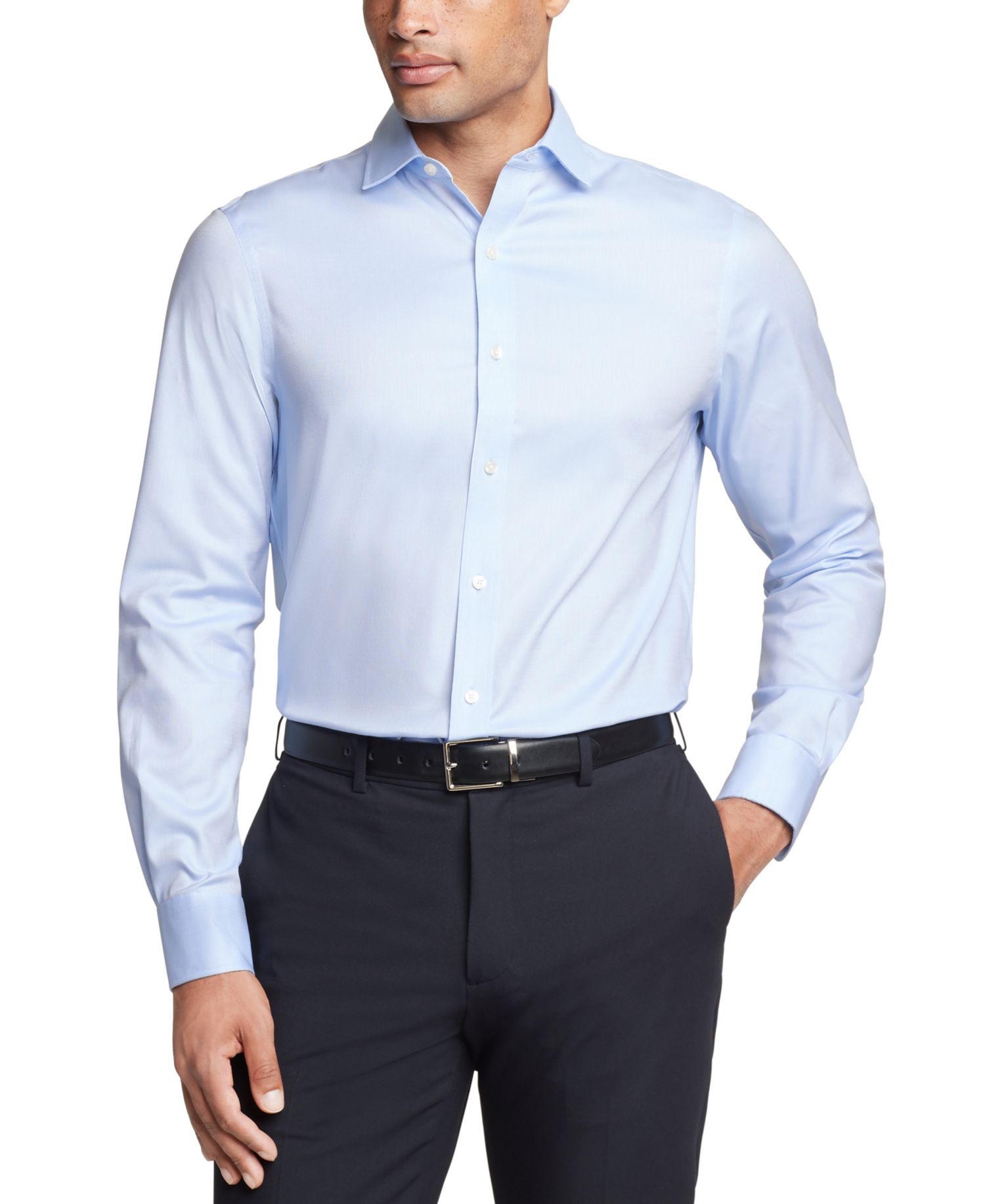 Men's TH Flex Essentials Wrinkle Free Stretch Dress Shirt, Regular & Slim Fit