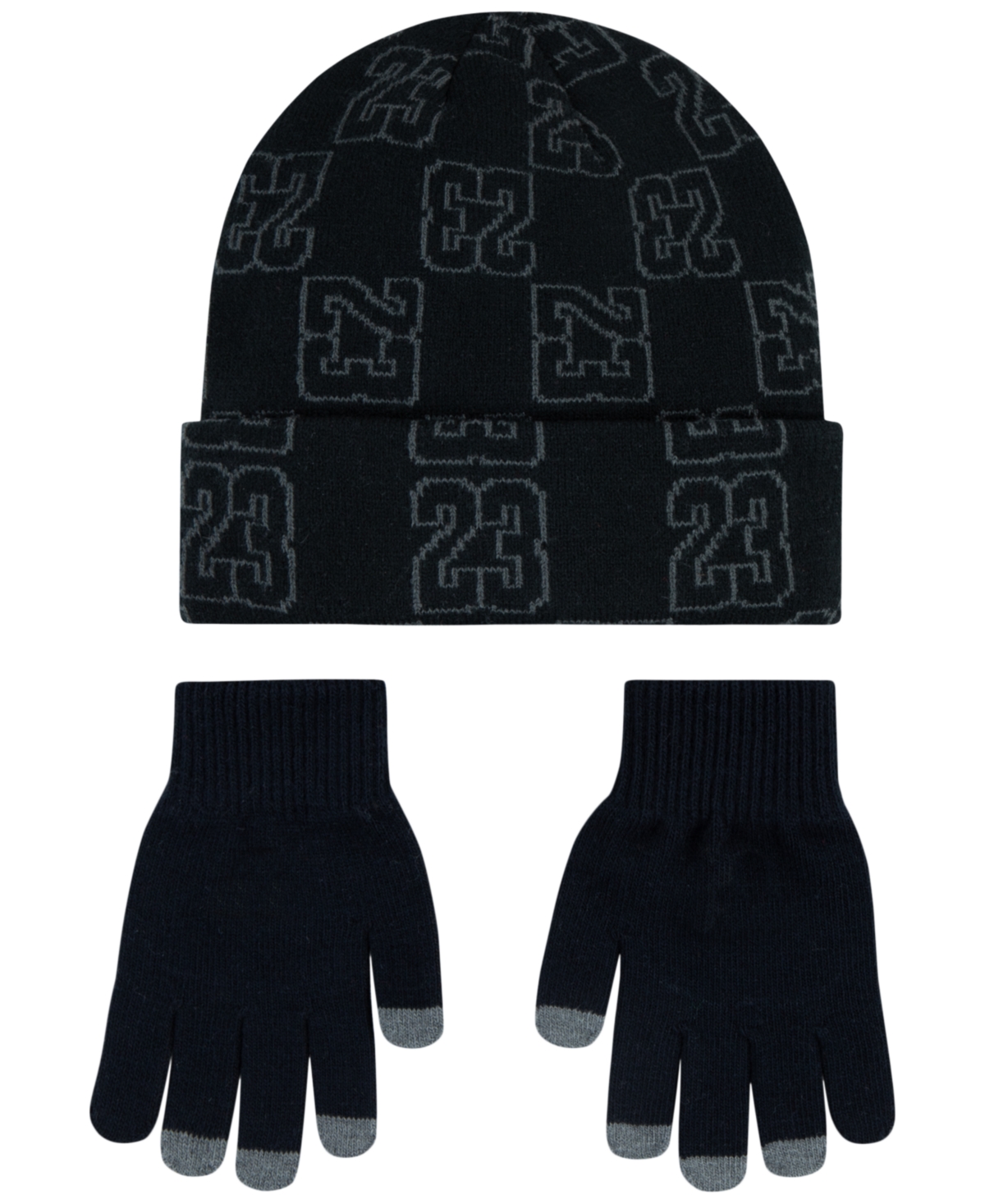 Jordan Big Kids Monogram Beanie Set