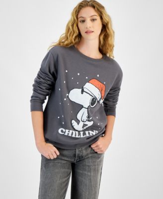 Love Tribe - Juniors' Chillin' Snoopy Crewneck Sweatshirt