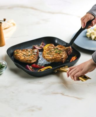 Forged Induction Ceramic Nonstick Square Grill Pan, 11 Inch