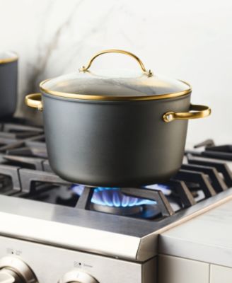 Forged Induction Ceramic Nonstick Stockpot with Lid, 6 Quart