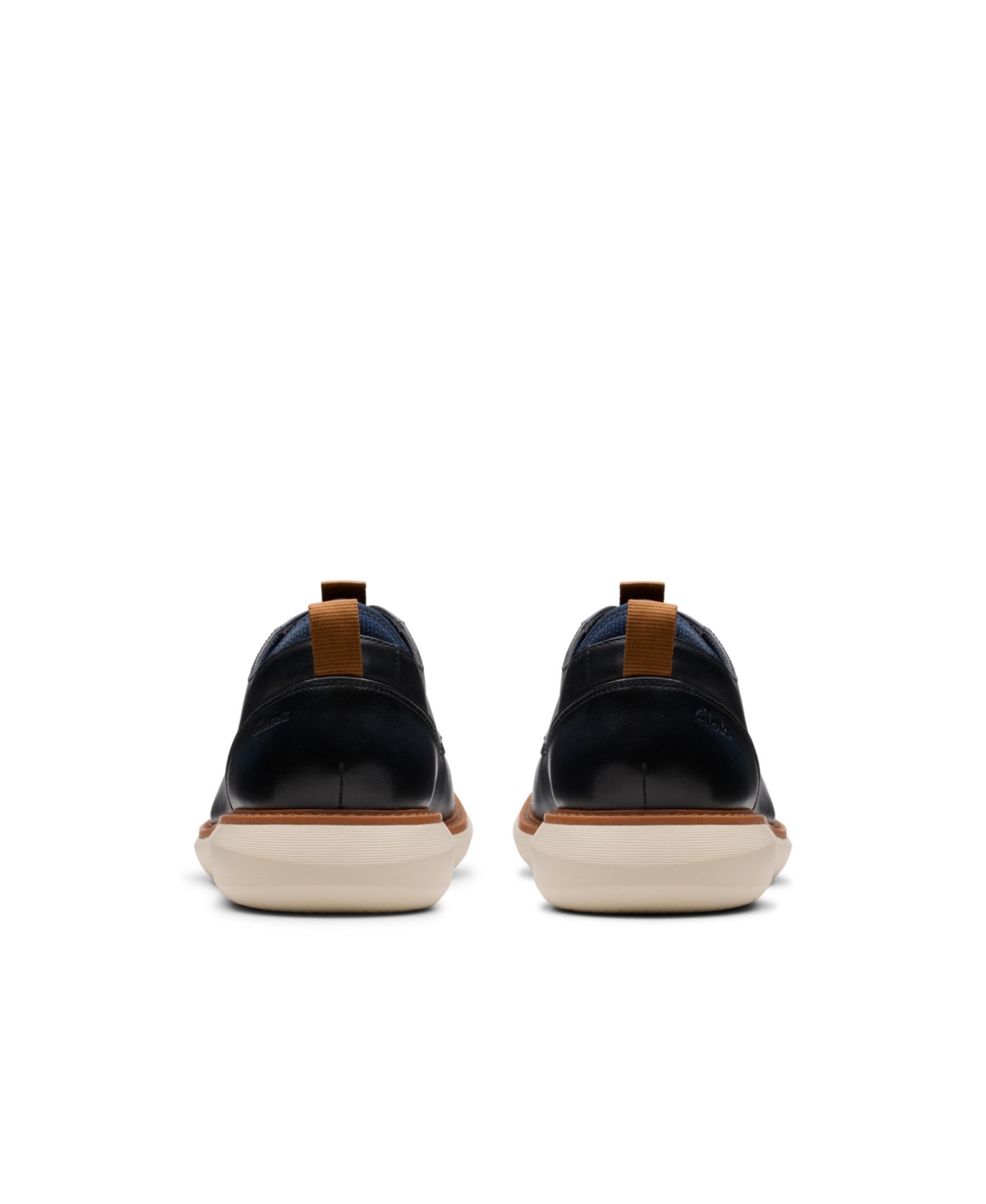 Clarks Collection Men's Brantin Plain Toe Dress Casual Shoes In Navy Leather