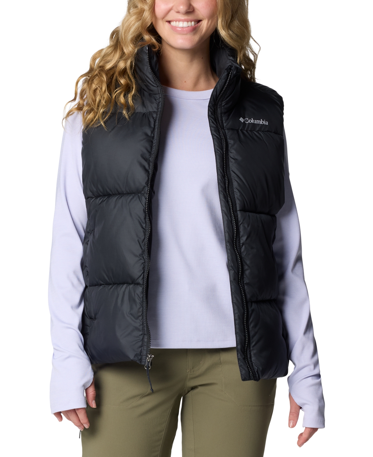 Columbia Pike Lake Ii Water Repellent Insulated Puffer Vest In Black