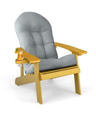 Adirondack Chair HIPS Adirondack Chair with Cup Holder & Cushion