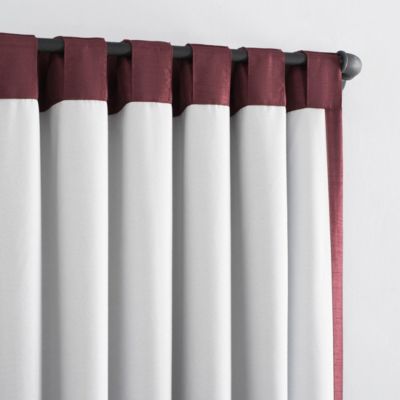 Evelina Faux Dupioni Silk Thermal Extreme 100% Blackout Back Tab Curtain Panel