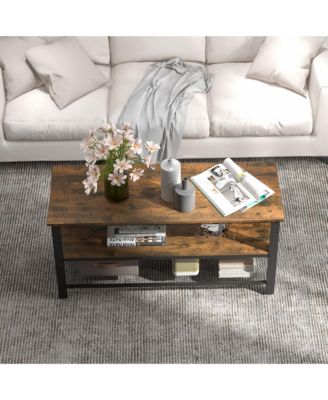 1 Pc 3-Tier TV Stand, Fits TVs up to 50", with Power Outlets, USB Ports & Shelves – Entertainment Furniture