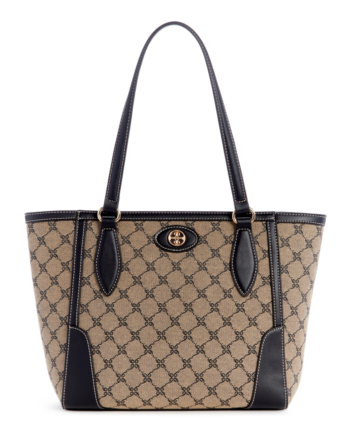 Women's Innes Small Tote Bag - Natural logo black