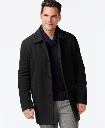 Cole Haan Wool-Blend Coat - Coats & Jackets - Men - Macy's
