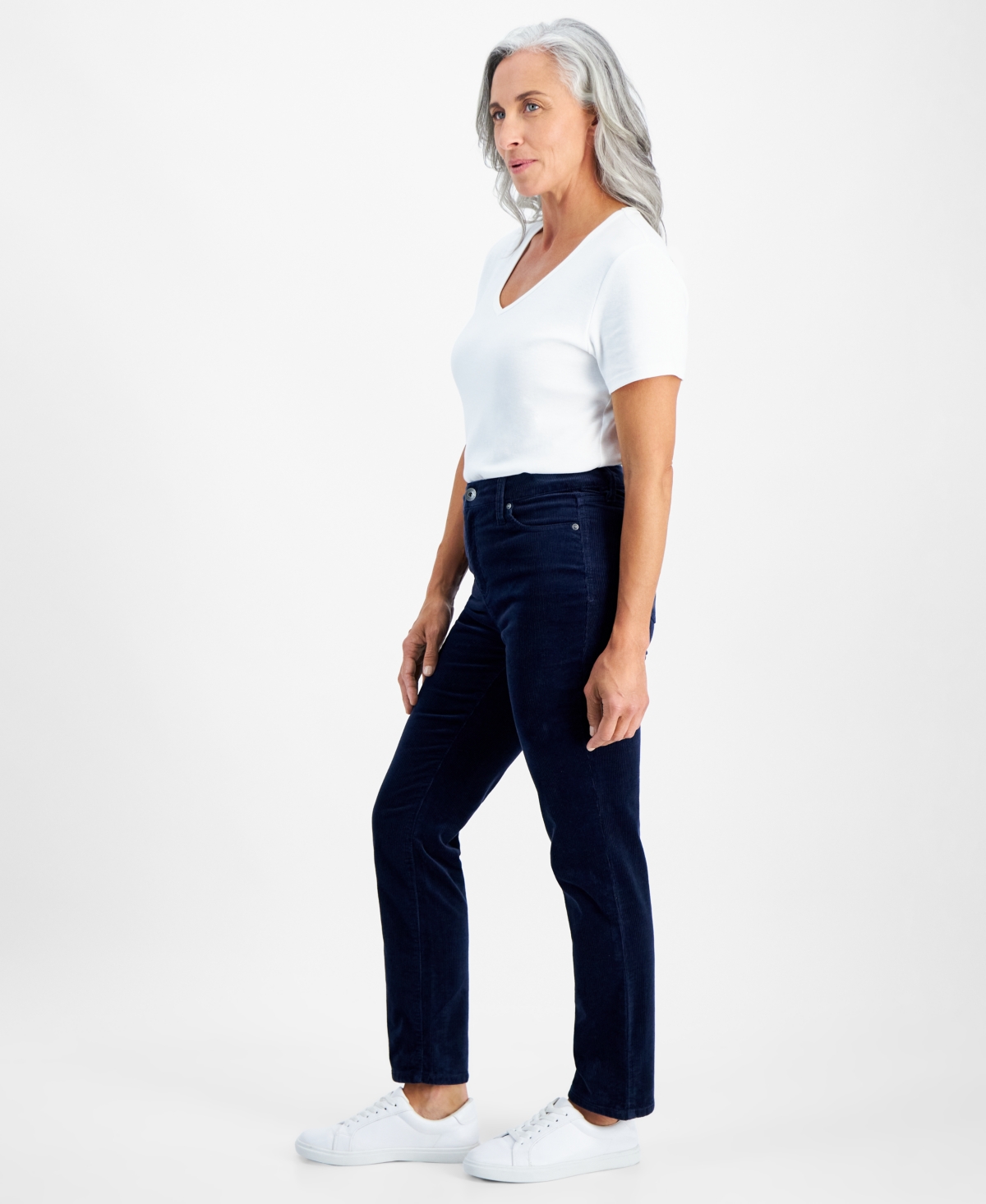 Style & Co Petite Straight-Leg Corduroy Jeans, Created for Macy's
